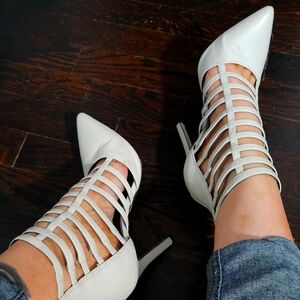 Aldo Caged "Bone" Heels